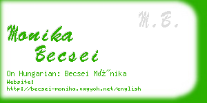 monika becsei business card